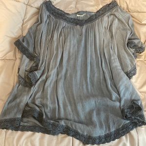 Blue oversized blouse